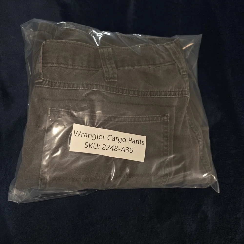 Wrangler Authentics Men's 36‎ X 30 (36x28) Fleece Lined Gray Cargo Pants